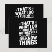 Dat is wat ik doe, ik rijd op mijn motorfiets en i (Voorkant / Achterkant)