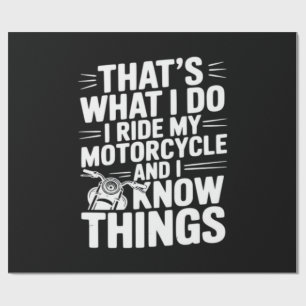 Dat is wat ik doe, ik rijd op mijn motorfiets en i cadeaupapier