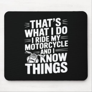 Dat is wat ik doe, ik rijd op mijn motorfiets en i muismat