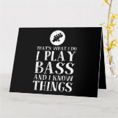 Dat is wat ik doe, ik speel bas en ik weet dingen  kaart (Gele Bloem)