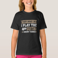 Dat is wat ik doe, ik speel gitaar grappig T-shirt
