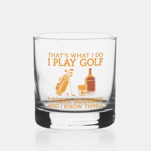 Dat is wat ik doe, ik speel golf, ik drink bourbon whisky glas (Achterkant)