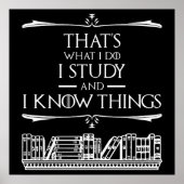 Dat is wat ik doe - ik studeer en ik weet dingen poster (Voorkant)