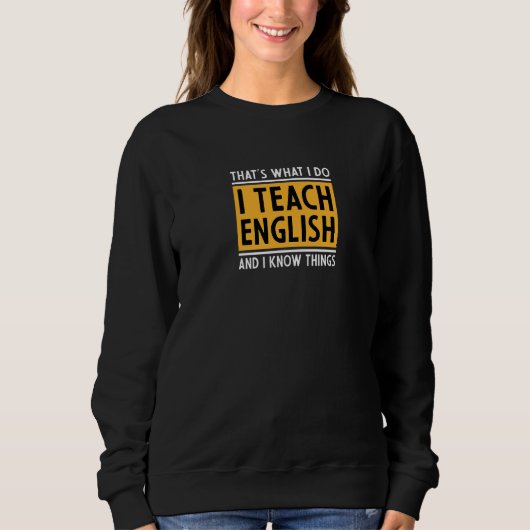 Dat is wat ik doe met Engelse docent Grammar Trui (Voorkant)
