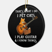 Dat is wat ik doe met katten die ik gitaar speel. keramisch ornament (Links)
