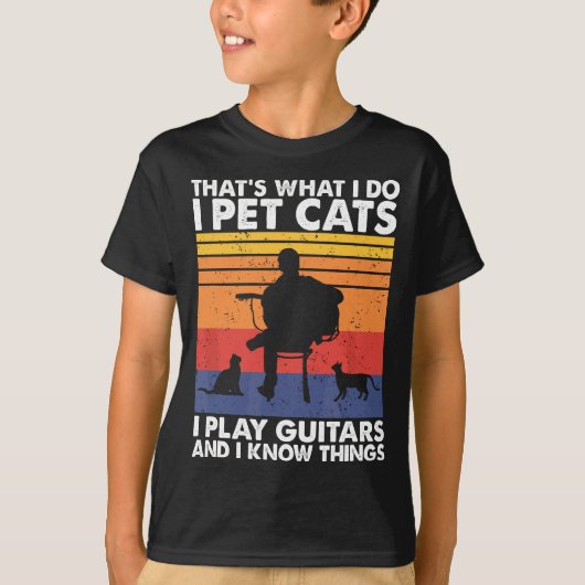 Dat is wat ik doe met katten die ik gitaren speel  t-shirt (Voorkant)
