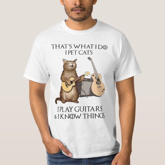 Dat is wat ik doe met katten die ik gitaren speel t-shirt (Voorkant)