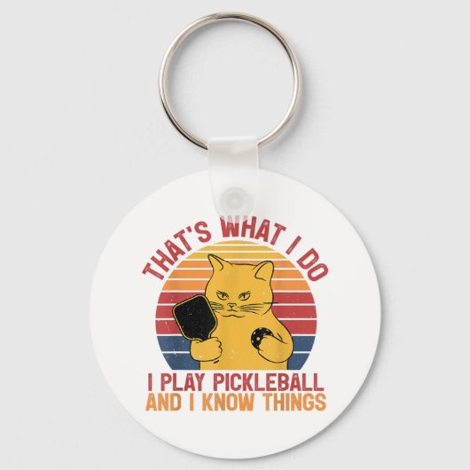 Dat is wat ik doe met kattenbroodjes paddleball Pl Sleutelhanger (Voorkant)