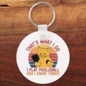 Dat is wat ik doe met kattenbroodjes paddleball Pl Sleutelhanger (Voorkant)