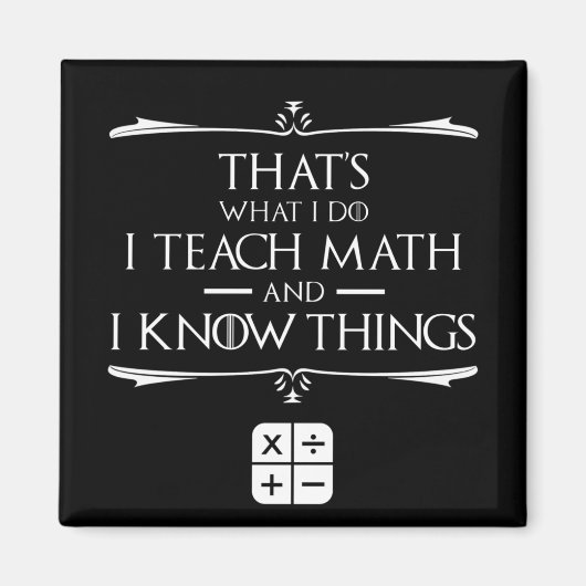 Dat is wat ik doe om Wiskunde te leren kennen Magneet (Voorkant)