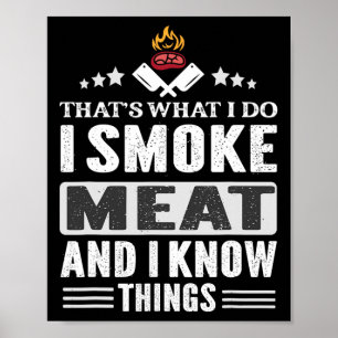 Dat is wat ik doe Smoke Meat Bbq Roker Grill Lo Poster