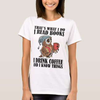 Dat is wat ik lees boeken in drink koffie t-shirt