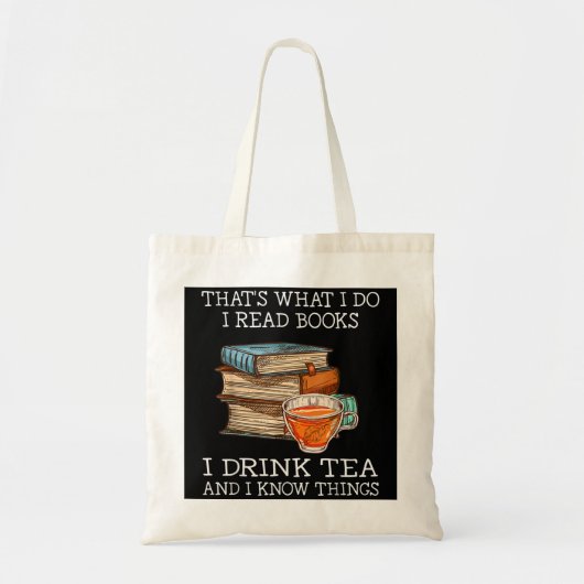 Dat is wat ik lees boeken in drink-thee en in kn tote bag (Voorkant)