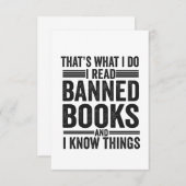 Dat is wat ik lees van verboden boeken.. grappig l bedankkaart (Voorkant / Achterkant)