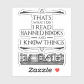 Dat is wat ik lees voor verboden boeken sticker (Vel)