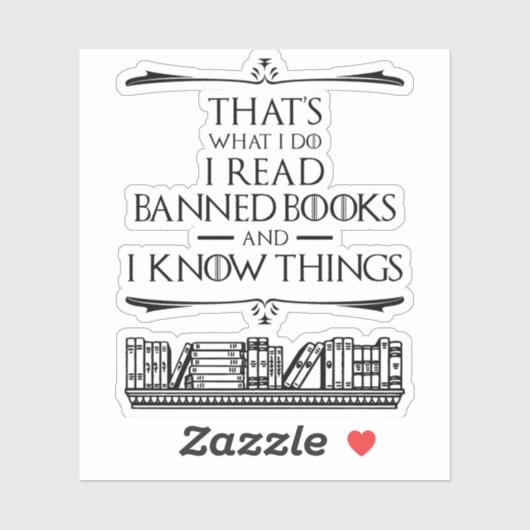 Dat is wat ik lees voor verboden boeken sticker (Vel)