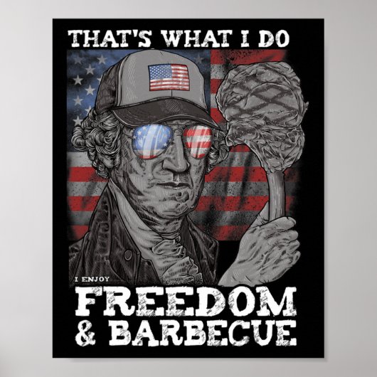 Dat is wat ik leuk vind Vrijheid en Rbecue 4 juli Poster (Voorkant)