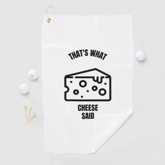 Dat is wat kaas zei grappige kaasgrappen golfhanddoek (Insitu)