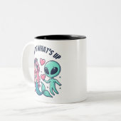 Dat is wat roze Blauwgroen liefde is Tweekleurige Koffiemok (Voorkant links)