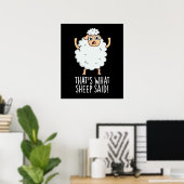 Dat is wat schapen zeiden Grappige dier grap Donke Poster (Thuiskantoor)