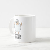 Dat is wat schapen zeiden Grappige dier grap Koffiemok (Voorkant links)