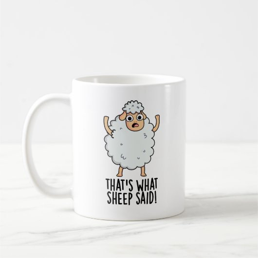 Dat is wat schapen zeiden Grappige dier grap Koffiemok (Links)