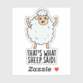 Dat is wat schapen zeiden Grappige dier grap  Sticker (Vel)