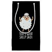 Dat is wat schapen zeiden Grappige Dierenwoordspel Klein Cadeauzakje (Voorkant)