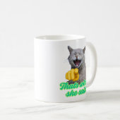 Dat is wat ze zei Grappige Lachende Kat Meme Koffiemok (Voorkant rechts)