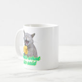Dat is wat ze zei Grappige Lachende Kat Meme Koffiemok (Voorkant links)