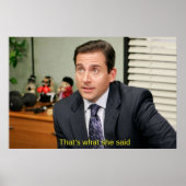 Dat is wat ze zei Michael Scott Poster (Voorkant)