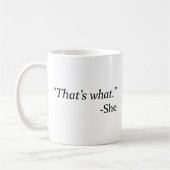 Dat is wat - zij koffieMok (Links)