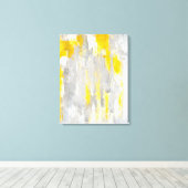 'Dat is willekeurige' grijze en gele Abstracte kun Canvas Afdruk (Insitu (Houten vloer))