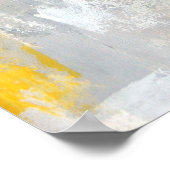 'Dat is willekeurige' grijze en gele Abstracte kun Poster (Hoek)