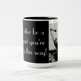 Dat kan beter een Croissant zijn... Tweekleurige Koffiemok