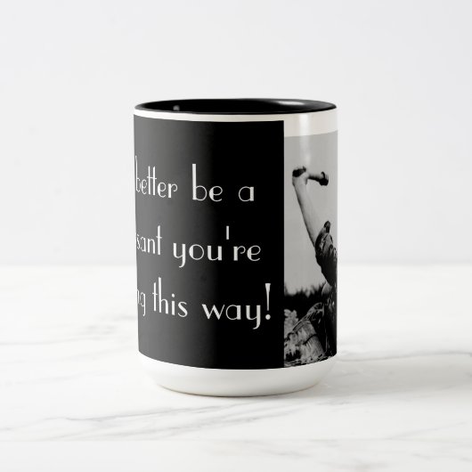 Dat kan beter een Croissant zijn... Tweekleurige Koffiemok (Center)