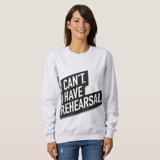 Dat kan ik niet. Ik heb een repetitie. 80s-geïnspi Trui (Voorkant volledig)