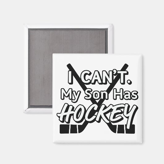 Dat kan ik niet. Mijn zoon heeft Hockey Magneet (Voorkant / Achterkant)