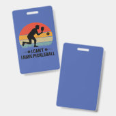 Dat kan niet, ik heb pickleball, Pickleball Liefhe Badge (Voor- en achterkant)