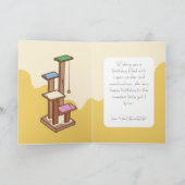 Dat Kat Cat Life in Box Kinder Editable Birthday Kaart (Binnen)