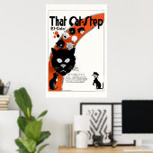 Dat kat stopt - El Gato groot Poster (Thuiskantoor)