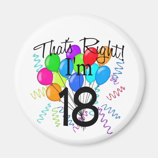 Dat klopt dat ik 18 ben. magneet (Voorkant)