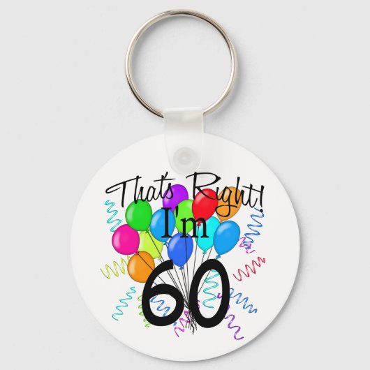 Dat klopt dat ik 60 ben. sleutelhanger (Voorkant)