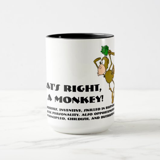 Dat klopt, ik ben een aap mok (Midden)
