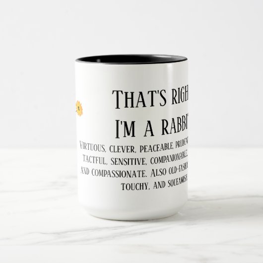 Dat klopt, ik ben een konijn! mok (Midden)