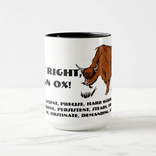 Dat klopt, ik ben een os mok (Midden)