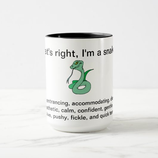 Dat klopt, ik ben een slang mok (Midden)