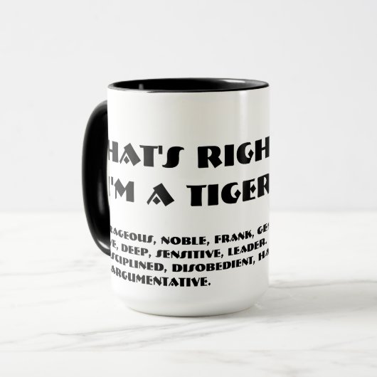 Dat klopt, ik ben een tijger mok (Voorkant links)