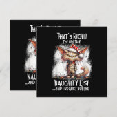 Dat klopt, ik sta op de stoute lijst en ik betreur kaart (Voorkant / Achterkant)