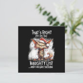 Dat klopt, ik sta op de stoute lijst en ik betreur kaart (Staand voorkant)